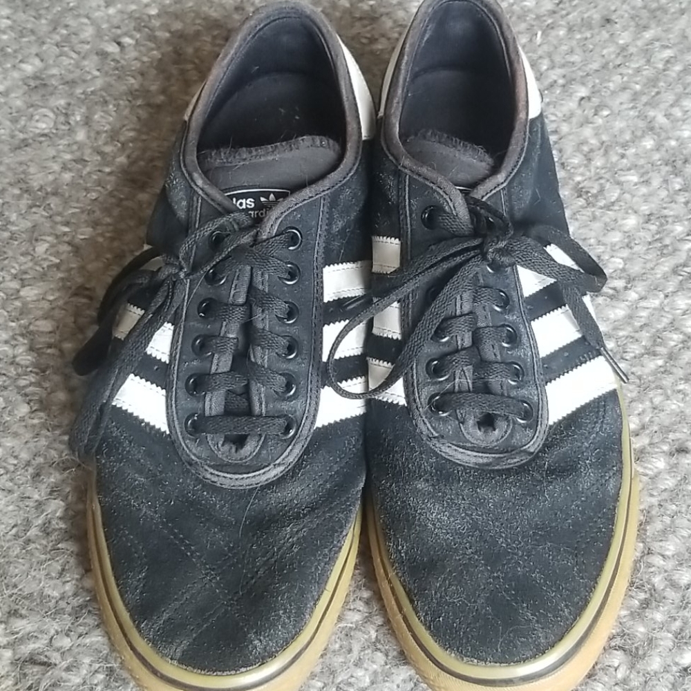 Adidas Black Suede Skateboarding Shoes 11.5